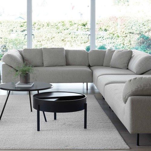 Coffee table Arc ash black 89 cm Woud