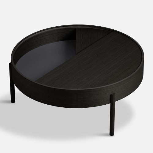 Coffee table Arc ash black 89 cm Woud