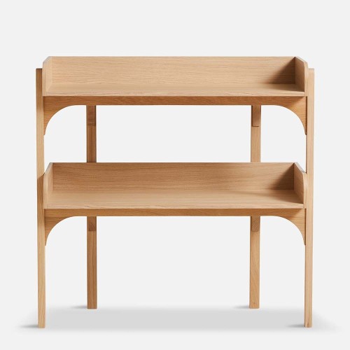 Utilty oak shelf stained white Woud