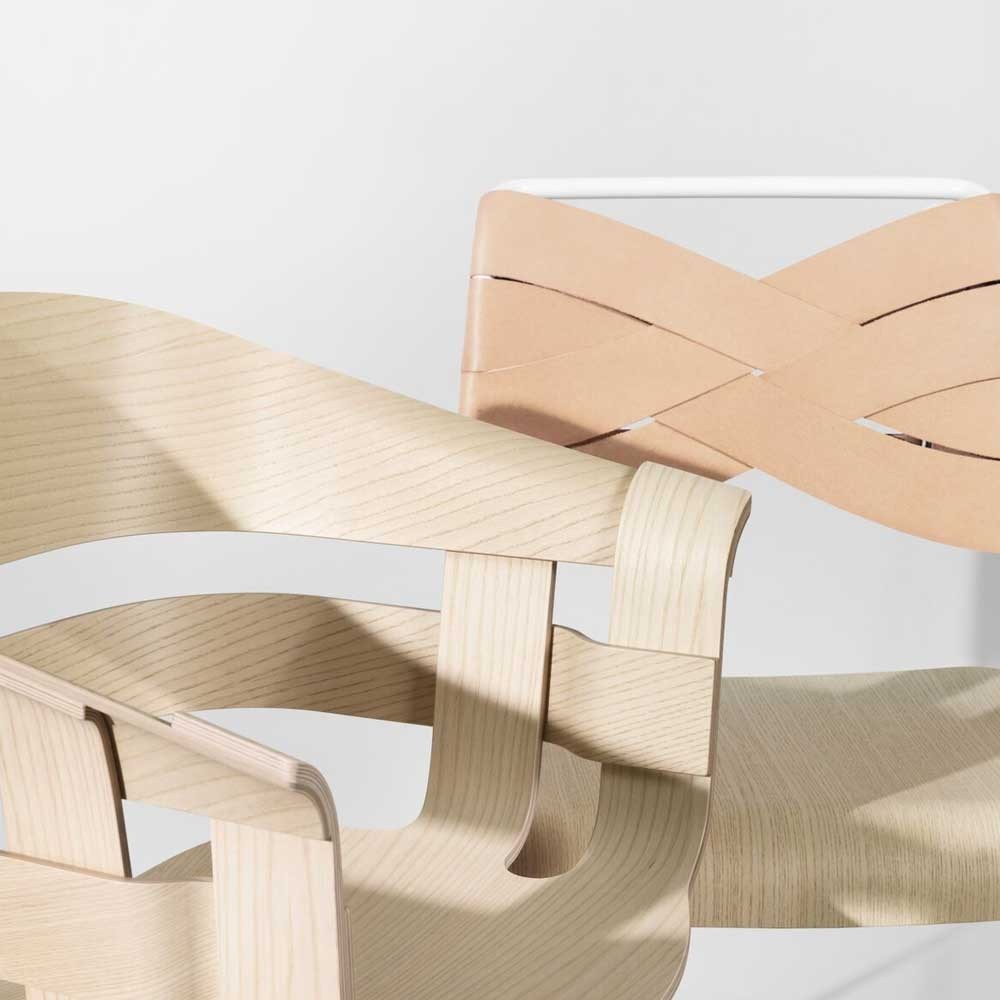 Torso stoel essenhout & natuurlijk leer Design House Stockholm