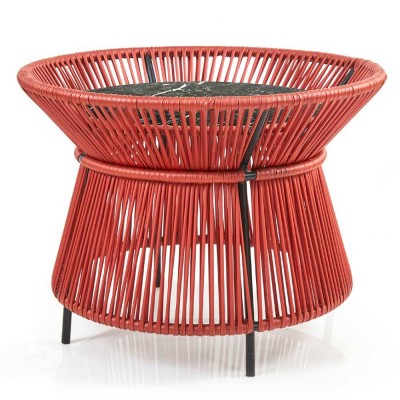 Caribe Chic side table marble nero, copper ames ames