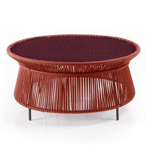 Mesa de centro Caribe Chic cobre, negro rojo, negro ames