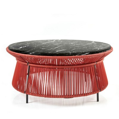 Mesa baja Caribe Chic mármol nero, cobre, negro ames ames