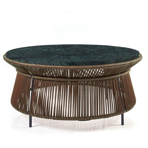 Caribe Chic side table low marble verde, terra, black ames