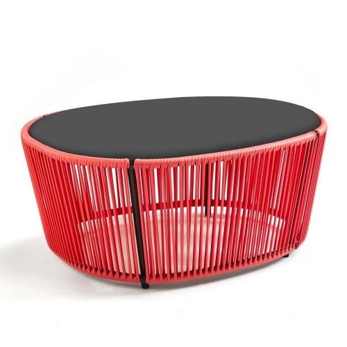 Coffee table Cartagenas coral and black ames
