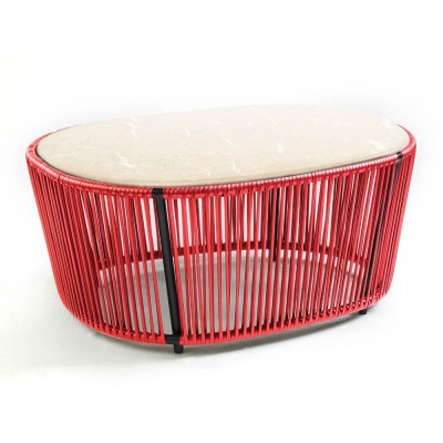 Coffee table Cartagenas marble crema nuova, coral, black ames ames