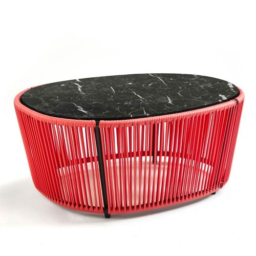 Mesa de centro Cartagenas mármol nero, coral, negro ames