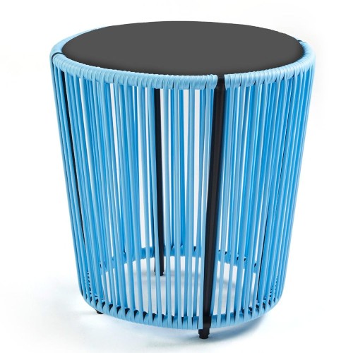 Cartagenas side table pastel blue, black ames