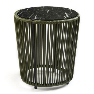 Table d'appoint Cartagenas marbre nero, olive green, black ames
