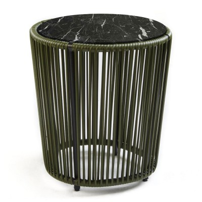 Tavolino Cartagenas in marmo nero, verde oliva, nero ames ames