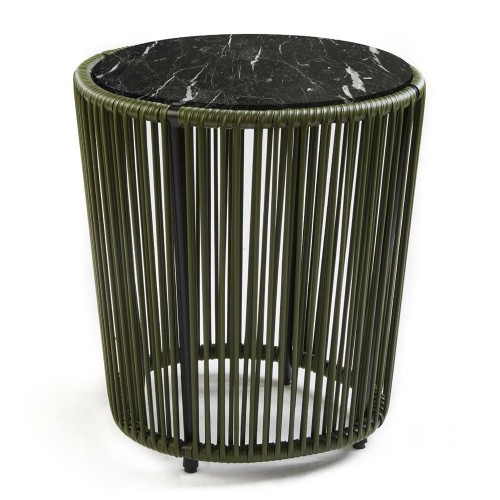 Tavolino Cartagenas in marmo nero, verde oliva, nero ames