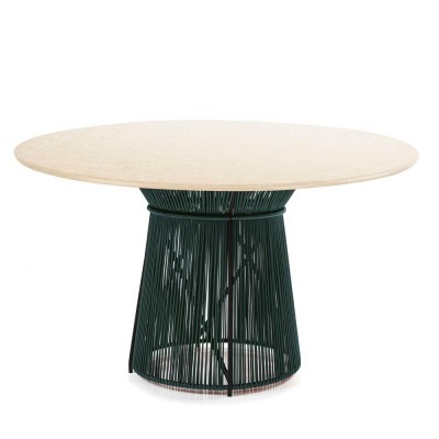 Caribe Chic table crema nuova marble, moss green, black ames ames