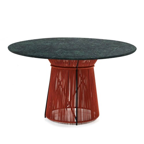 Tavolo Caribe Chic marmo verde, rame nero ames