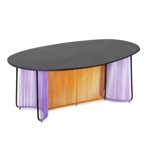 Cartagenas de mesa lila, amarillo miel, negro ames