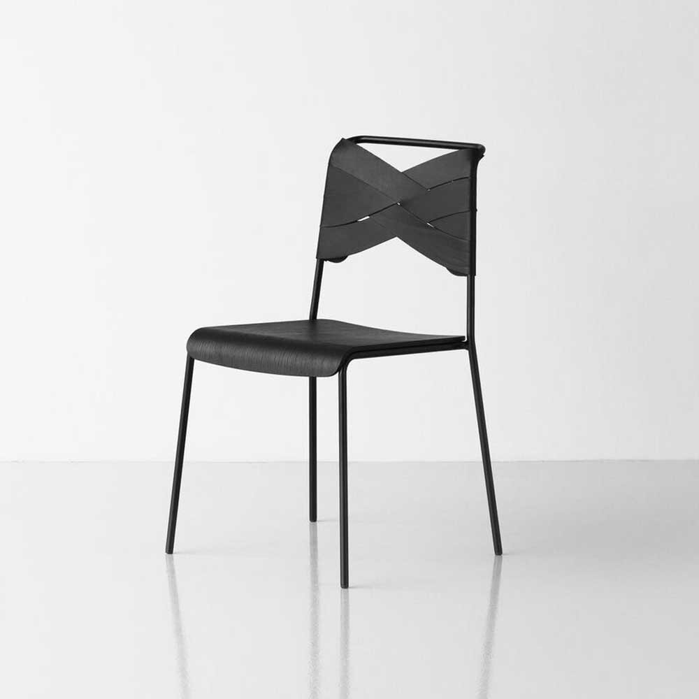 Chaise Torso frêne noir & noir Design House Stockholm