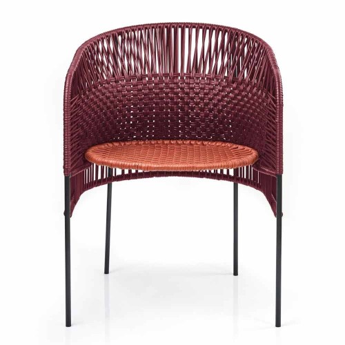 Sedia Caribe Chic nero rosso, rame, nero ames