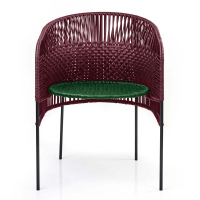 Sedia Caribe Chic nero rosso, verde muschio nero ames ames
