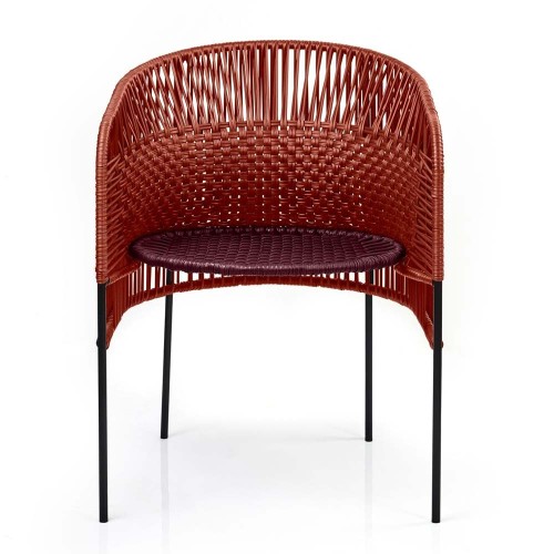 Sedia Caribe Chic rame, nero rosso, nero ames