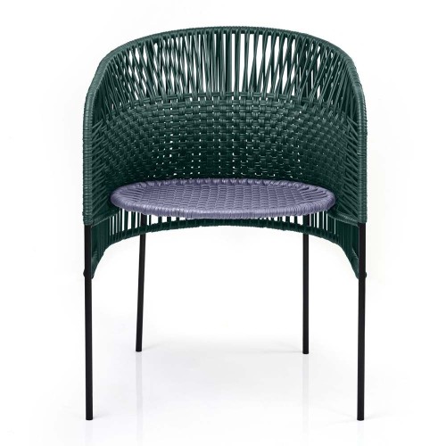 Sedia Caribe Chic verde muschio, blu scuro, nero ames