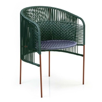 Sedia Caribe Chic verde muschio, blu scuro, rame ames 2