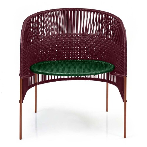 Chaise lounge Caribe Chic black red, moss green, copper ames