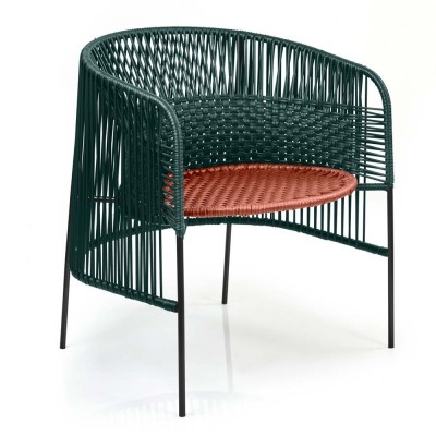 Lounge Chair Caribe Chic moss green, copper, black ames 2