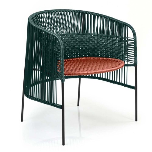 Chaise lounge Caribe Chic moss green, copper, black ames