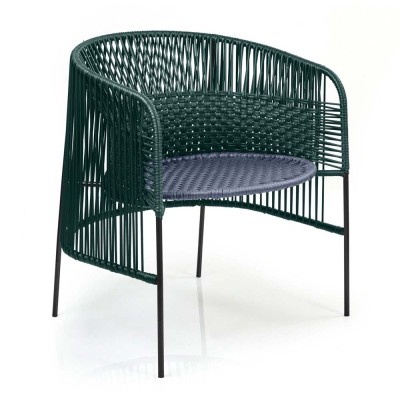 Caribe Chic lounge chair moss green, dark blue, black ames 2