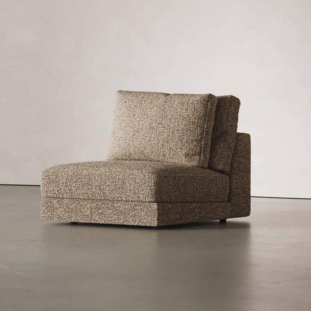 Fireside chair 1 seat Galliera bouclette toffee Panac