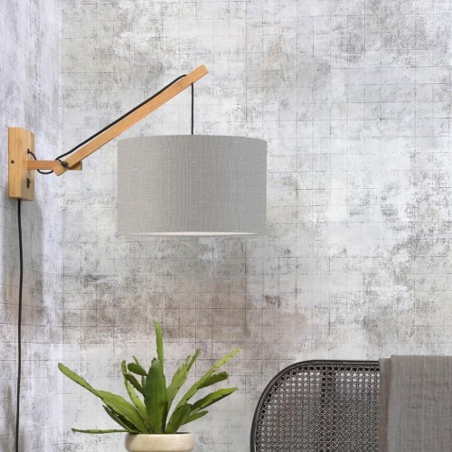 Wall lamp Andes natural & light gray S Good & Mojo