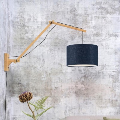 Aplique de pared Andes natural y azul marino L Good & Mojo Good & Mojo