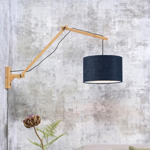 Andes wandlamp naturel & marineblauw L Good & Mojo