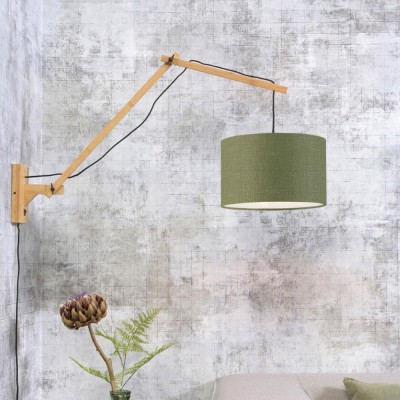 Wandlamp Andes naturel & bosgroen L Good & Mojo Good & Mojo