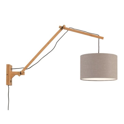 Aplique de pared Andes natural y gris claro L Good & Mojo 2