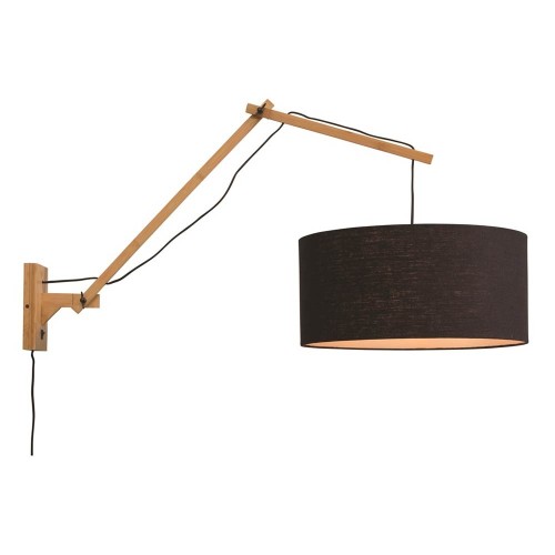 Aplique de pared Andes natural y negro L Good & Mojo