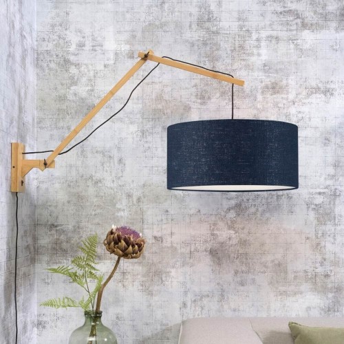 Lampe murale Andes naturel & bleu marine L Good & Mojo