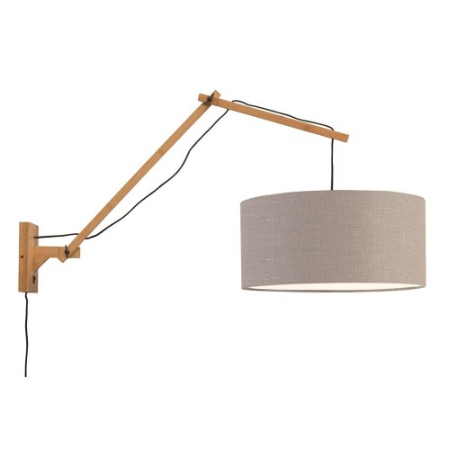 Andes wall lamp natural & light gray L Good & Mojo