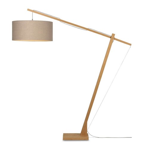 Mont Blanc floor lamp natural & dark linen Good & Mojo