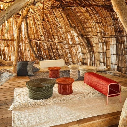 Panchina Mecato grezza naturale, giallo S ames