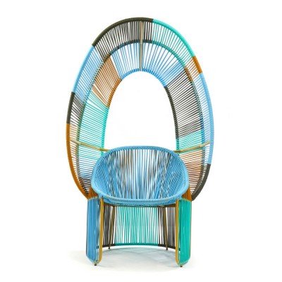 Sedia Reina Cartagenas blu pastello, turchese, verde mimetico ames ames