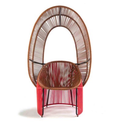 Chaise Reina Cartagenas coral, caramel brown, black ames ames