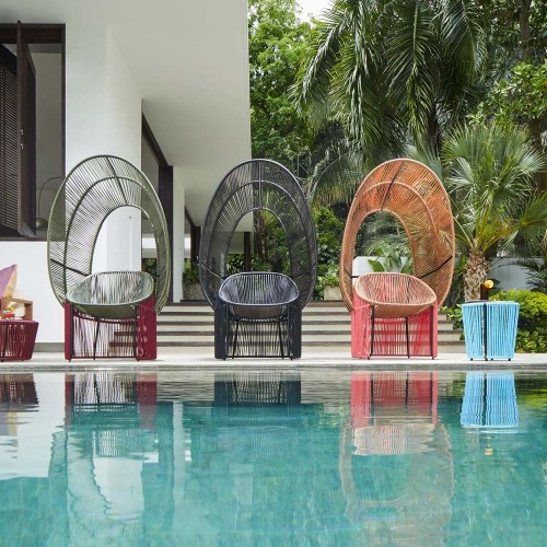 Stuhl Reina Cartagenas coral, caramel brown, black ames