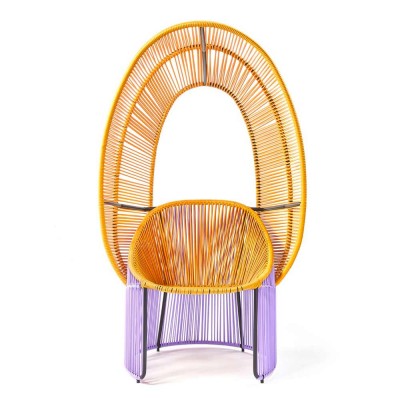 Reina Cartagenas chair lilac, honey yellow, black ames ames