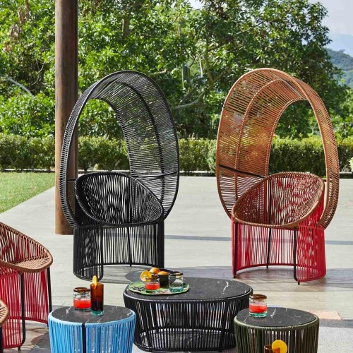 Reina Cartagenas chair purple, olive green, black ames