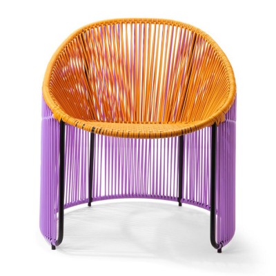 Poltrona lounge Cartagenas lilla, giallo miele, nero ames ames