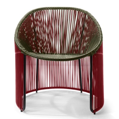 Sedia lounge Cartagenas viola, verde oliva, nero ames ames