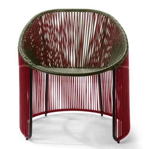 Lounge Chair Cartagenas purple, olive green, black ames