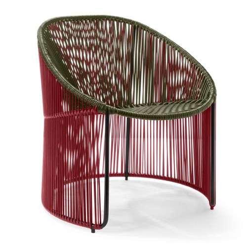 Silla de salón Cartagenas púrpura, verde oliva, negro ames