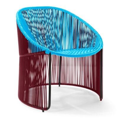 Cartagenas lounge chair purple, pastel blue, black ames ames