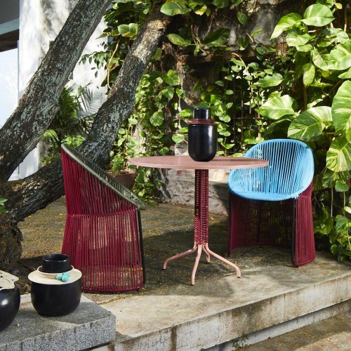 Lounge Chair Cartagenas purple, pastel blue, black ames